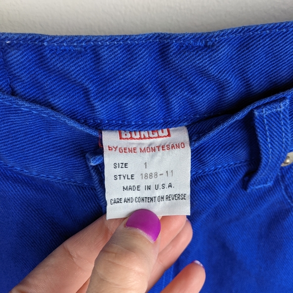 Vintage 90s Bongo Blue High Rise Jean Shorts - Picture 9 of 11